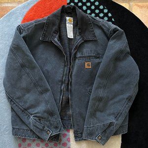 Vintage Men's Carhartt Black Jean Jacket, XL